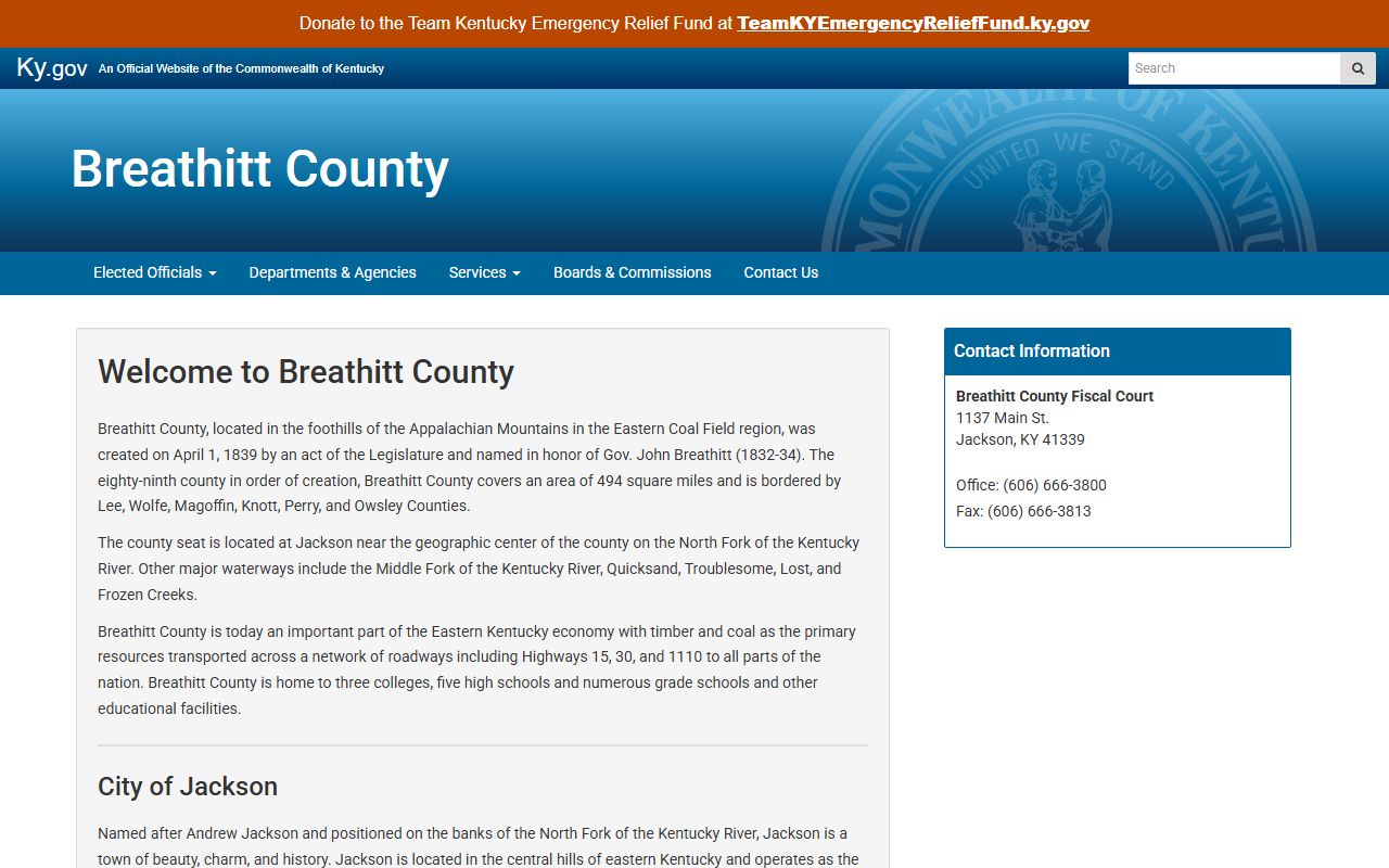 Breathitt County Kentucky overview for inmate population context